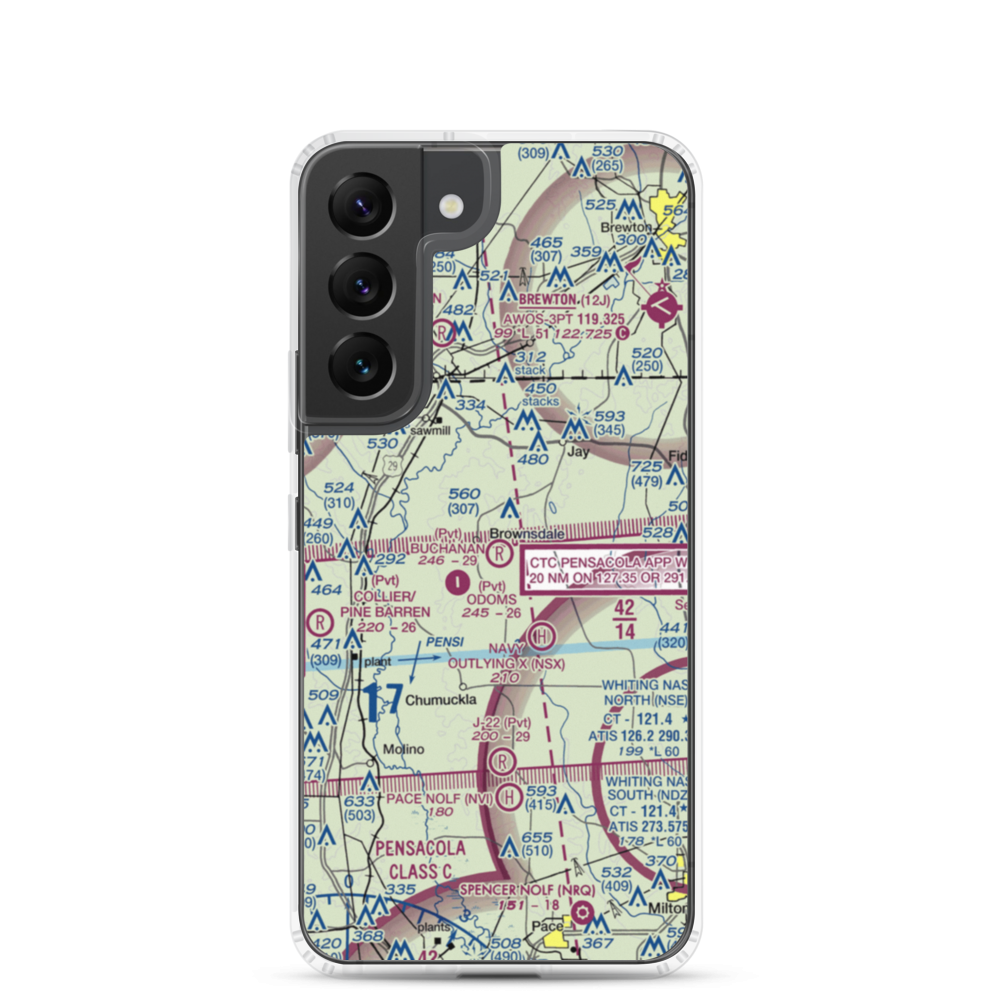 Buchanan Airport (56FL) VFR Sectional Samsung Case Samsung Galaxy S22 model shown