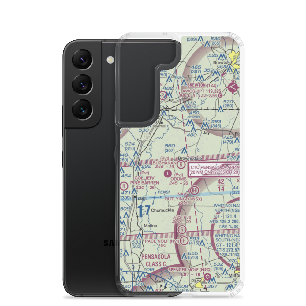 Buchanan Airport (56FL) VFR Sectional Samsung Case Samsung Galaxy S22 model shown