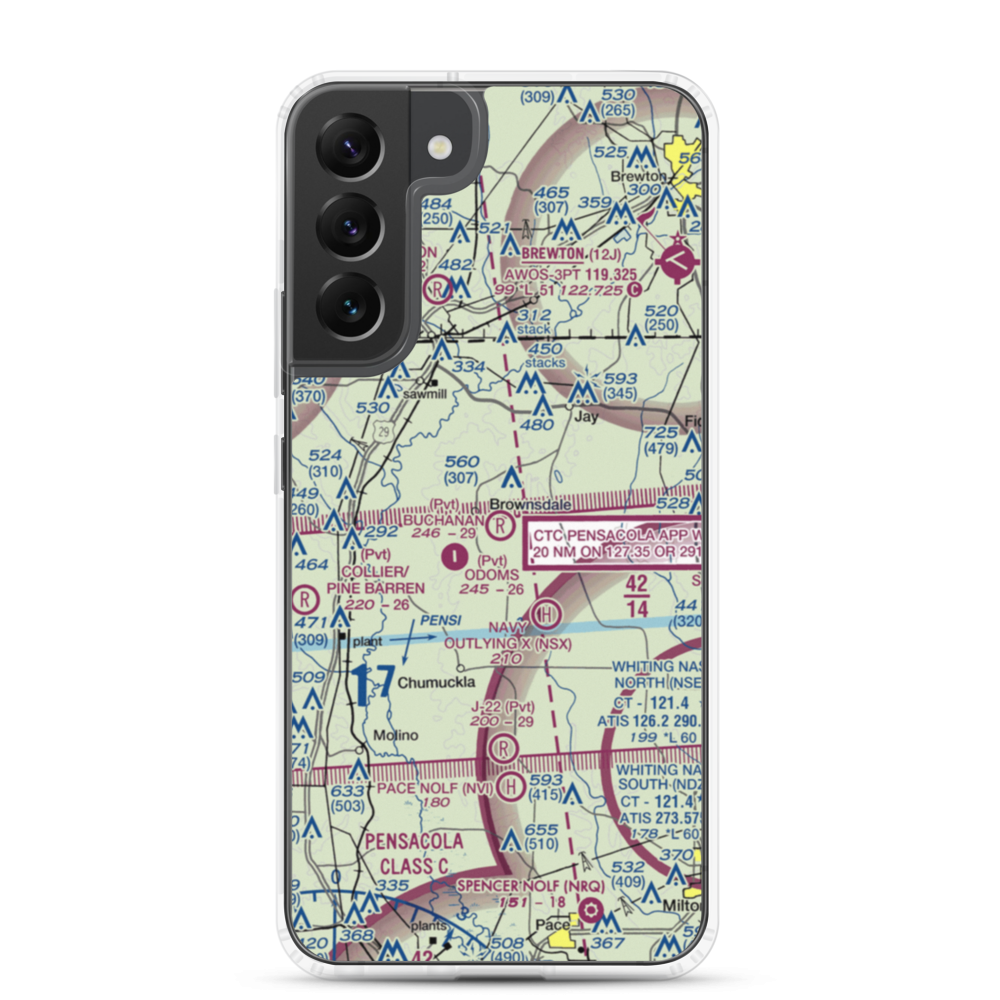 Buchanan Airport (56FL) VFR Sectional Samsung Case Samsung Galaxy S22 Plus model shown