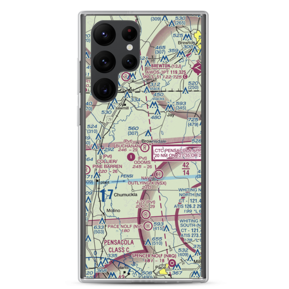 Buchanan Airport (56FL) VFR Sectional Samsung Case Samsung Galaxy S22 Ultra model shown