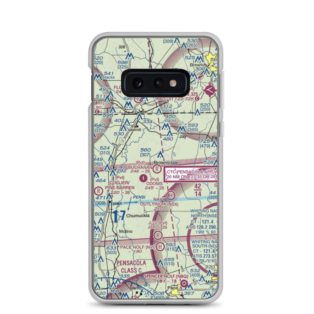 Buchanan Airport (56FL) VFR Sectional Samsung Case Samsung Galaxy S10e model shown