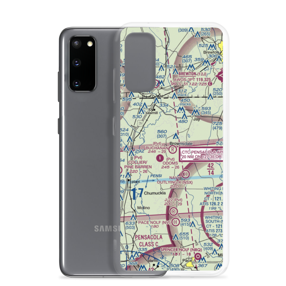 Buchanan Airport (56FL) VFR Sectional Samsung Case Samsung Galaxy S20 model shown