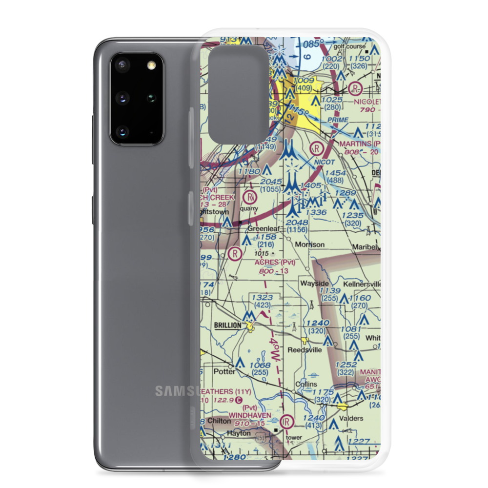 Buchholz Farm Airport (9WI3) VFR Sectional Samsung Case Samsung Galaxy S20 Plus model shown