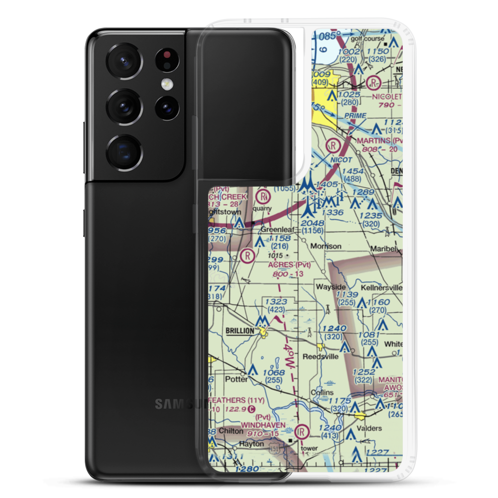 Buchholz Farm Airport (9WI3) VFR Sectional Samsung Case Samsung Galaxy S21 Ultra model shown