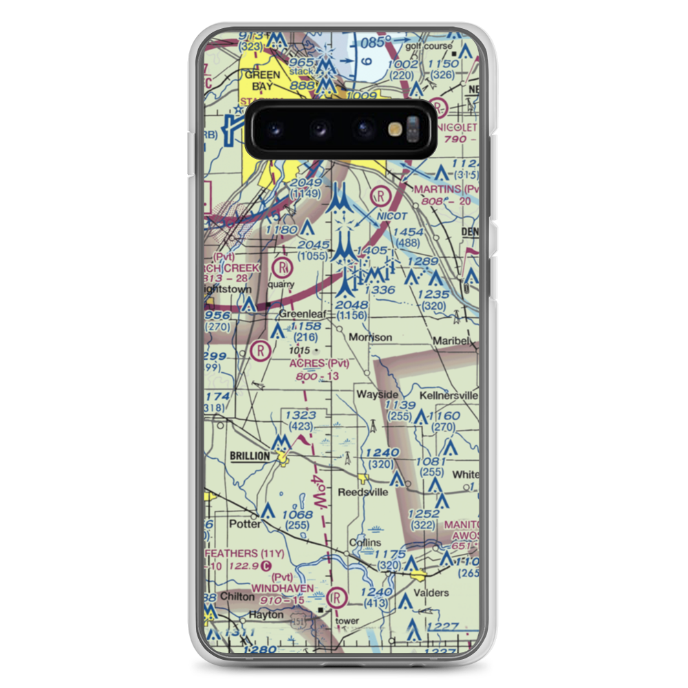 Buchholz Farm Airport (9WI3) VFR Sectional Samsung Case Samsung Galaxy S10+ model shown