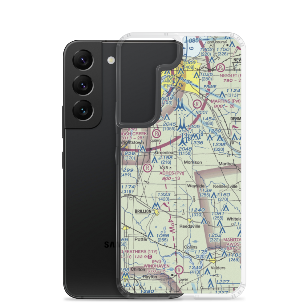 Buchholz Farm Airport (9WI3) VFR Sectional Samsung Case Samsung Galaxy S22 model shown