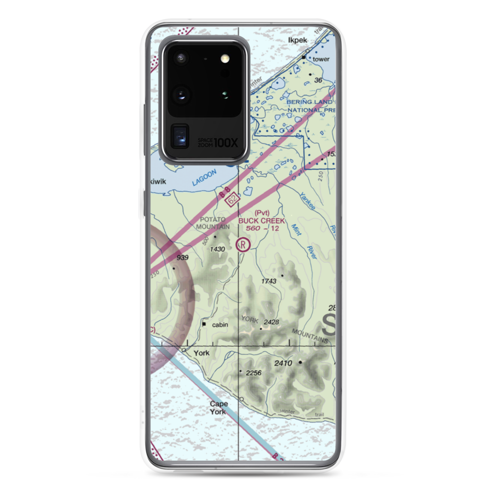 Buck Creek Airport (AK98) VFR Sectional Samsung Case Samsung Galaxy S20 Ultra model shown