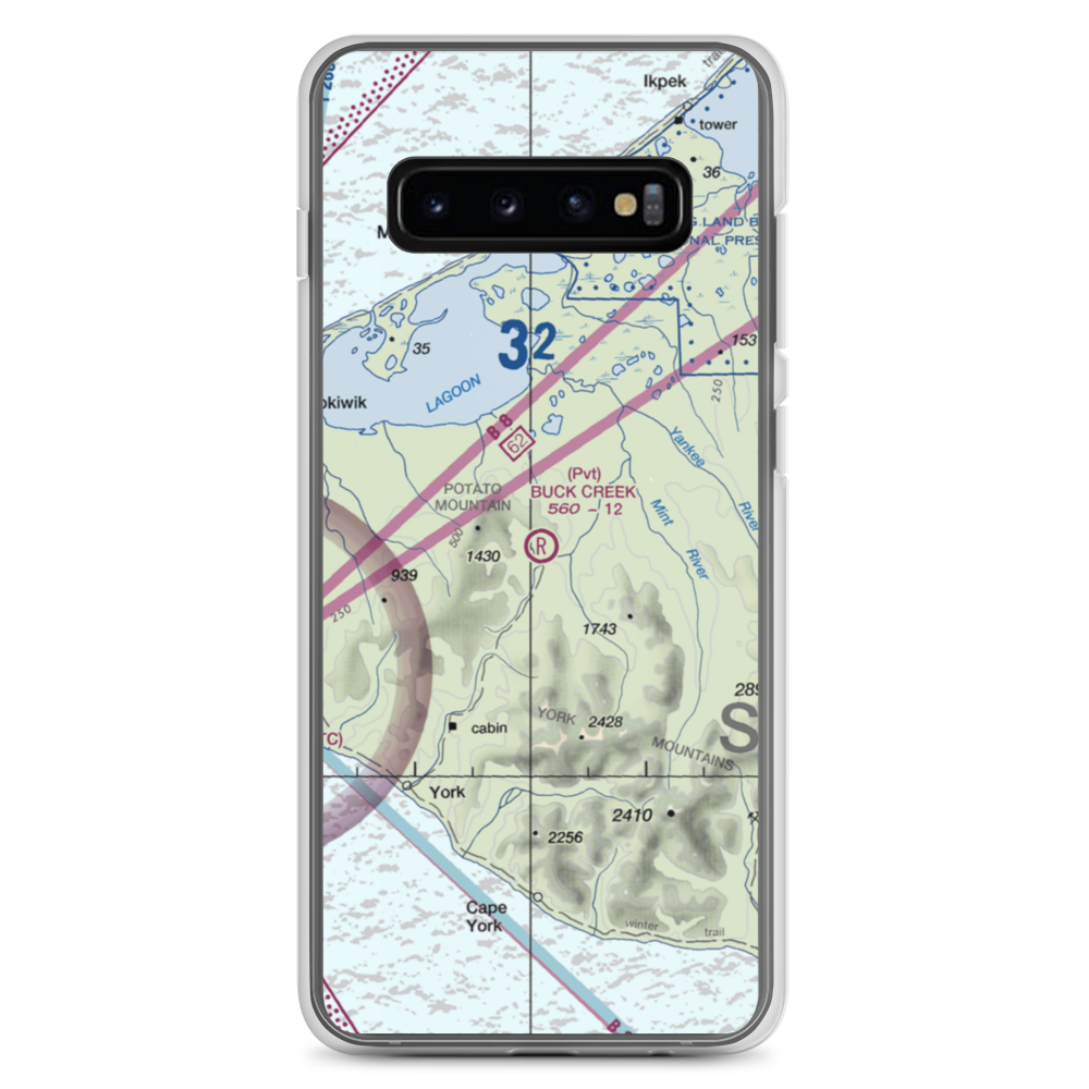Buck Creek Airport (AK98) VFR Sectional Samsung Case Samsung Galaxy S10+ model shown