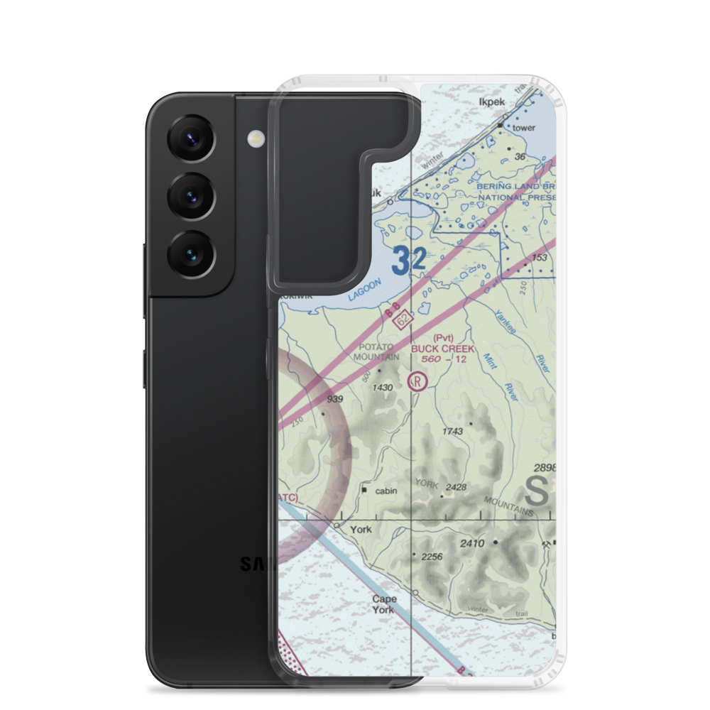 Buck Creek Airport (AK98) VFR Sectional Samsung Case Samsung Galaxy S22 model shown