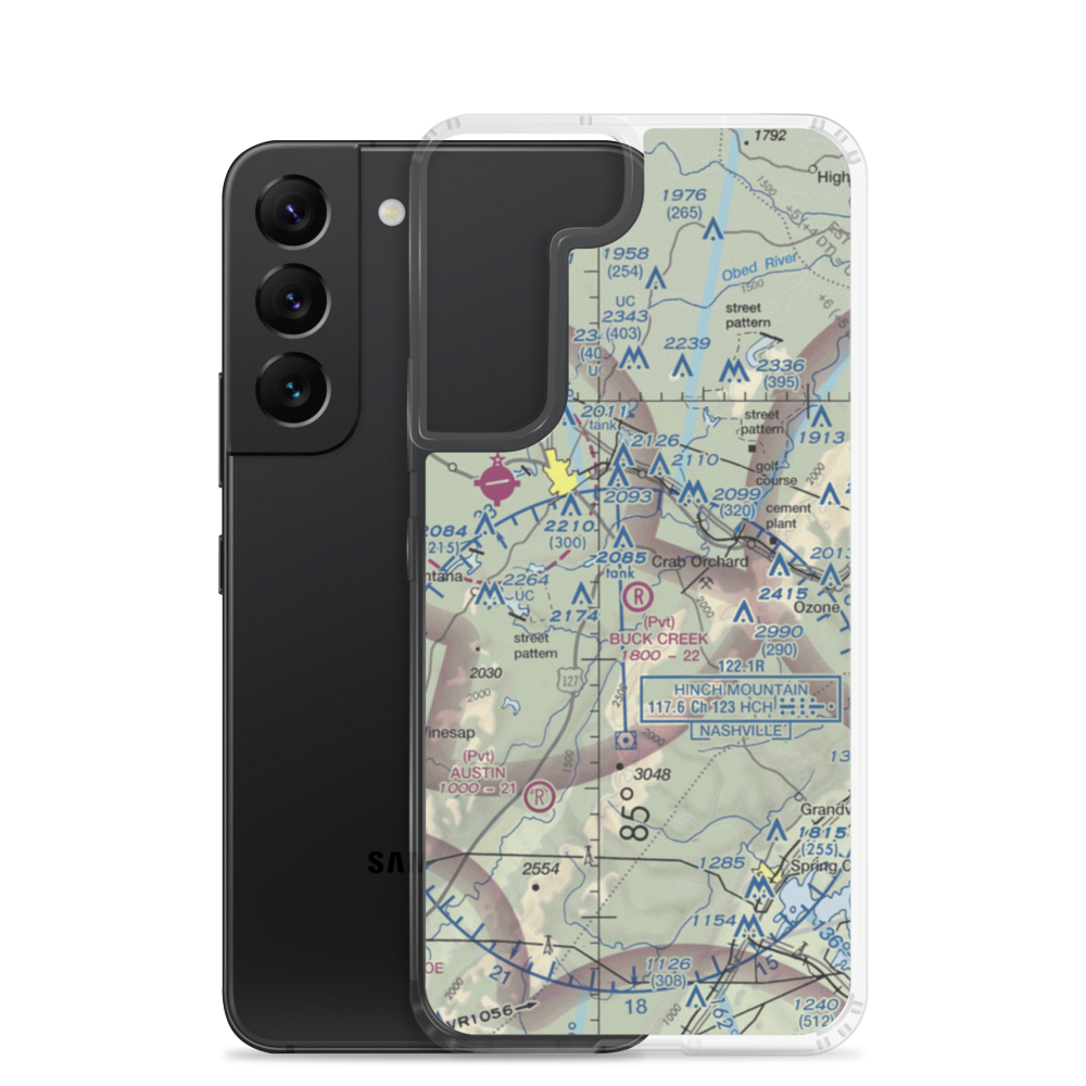 Buck Creek Ranch Airport (4TN2) VFR Sectional Samsung Case Samsung Galaxy S22 model shown