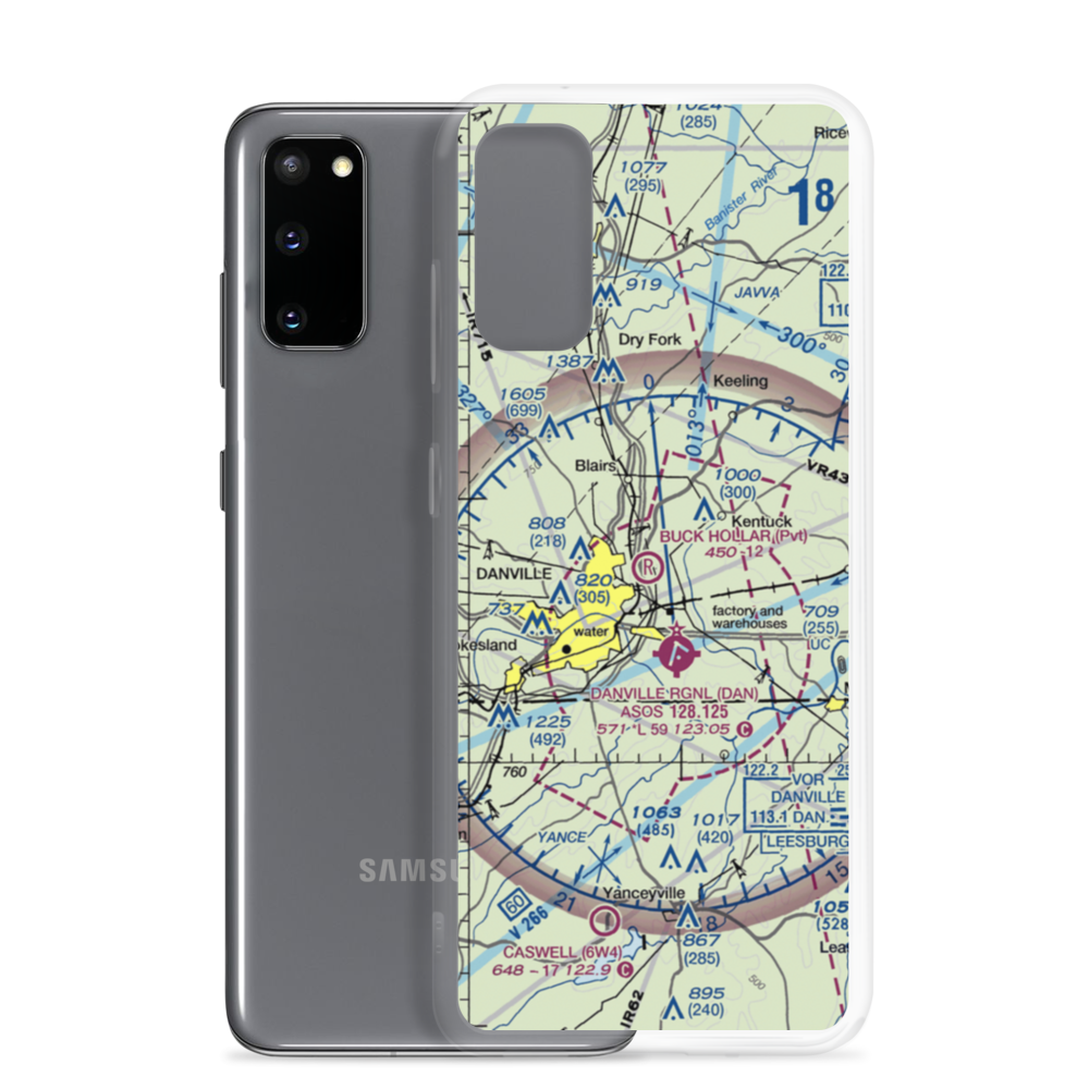 Buck Hollar Airport (95VA) VFR Sectional Samsung Case Samsung Galaxy S20 model shown