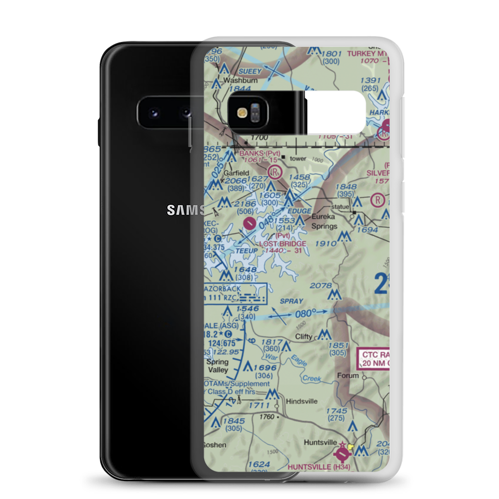 Buck Mountain Airport (18AR) VFR Sectional Samsung Case Samsung Galaxy S10 model shown