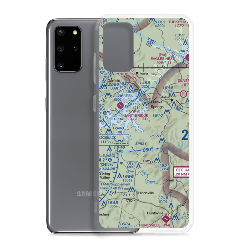Buck Mountain Airport (18AR) VFR Sectional Samsung Case Samsung Galaxy S20 Plus model shown