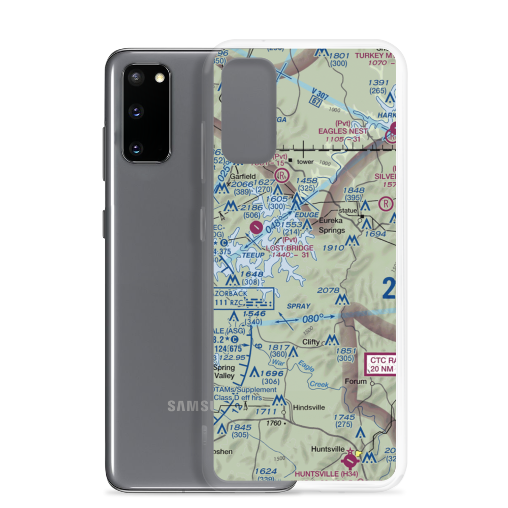 Buck Mountain Airport (18AR) VFR Sectional Samsung Case Samsung Galaxy S20 model shown