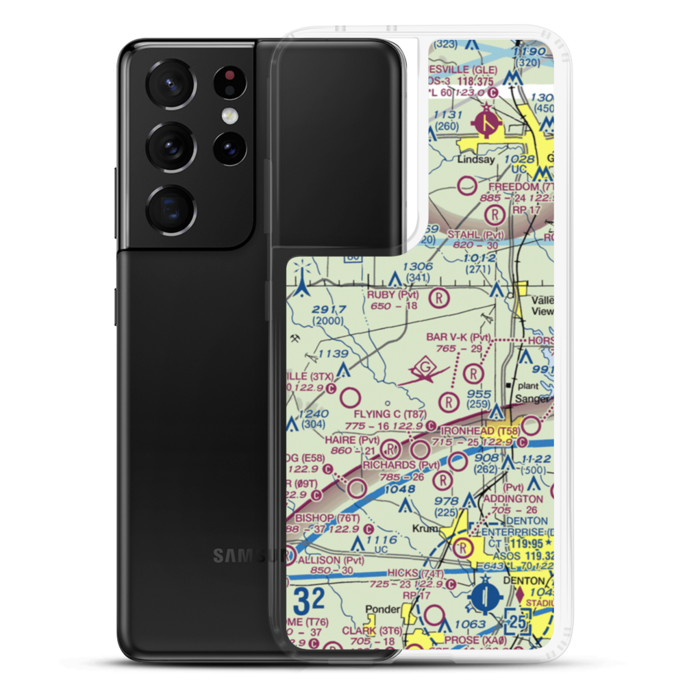 Bucker Field (TE39) VFR Sectional Samsung Case Samsung Galaxy S21 Ultra model shown