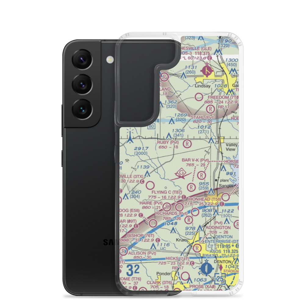 Bucker Field (TE39) VFR Sectional Samsung Case Samsung Galaxy S22 model shown