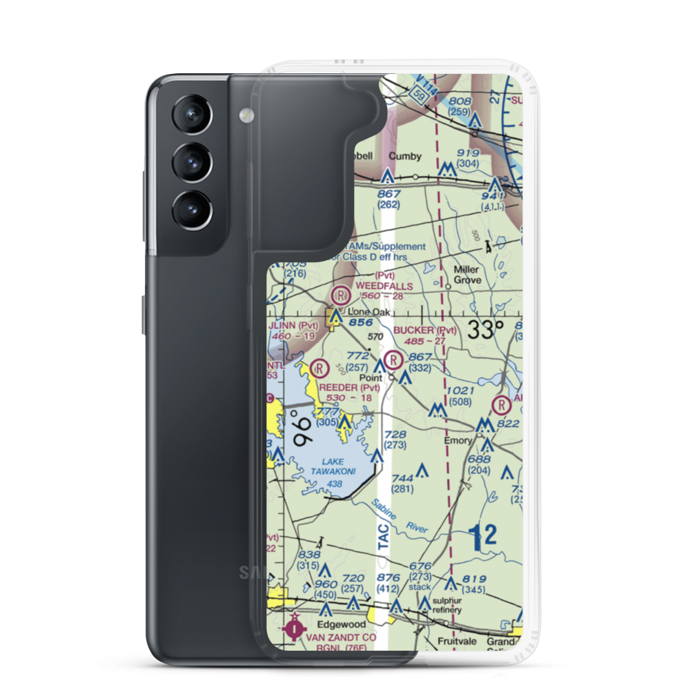 Bucker Field (TE74) VFR Sectional Samsung Case Samsung Galaxy S21 model shown