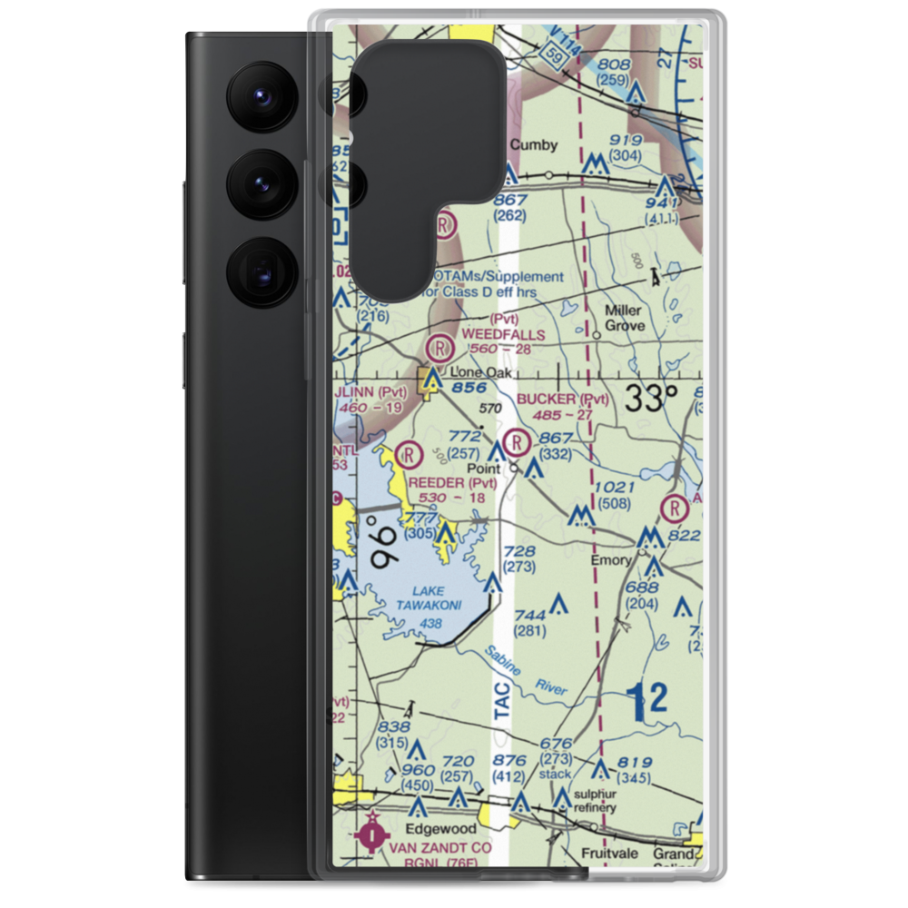 Bucker Field (TE74) VFR Sectional Samsung Case Samsung Galaxy S22 Ultra model shown