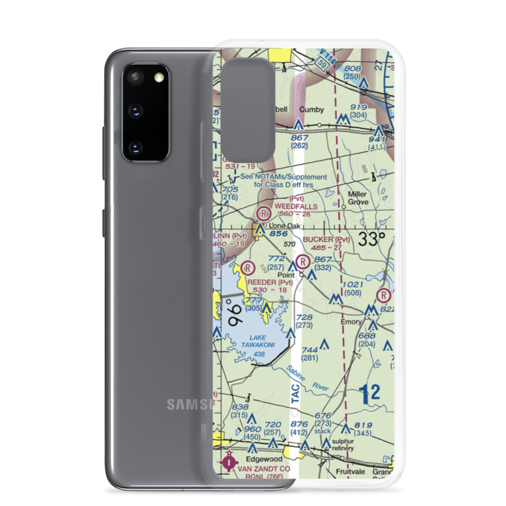 Bucker Field (TE74) VFR Sectional Samsung Case Samsung Galaxy S20 model shown