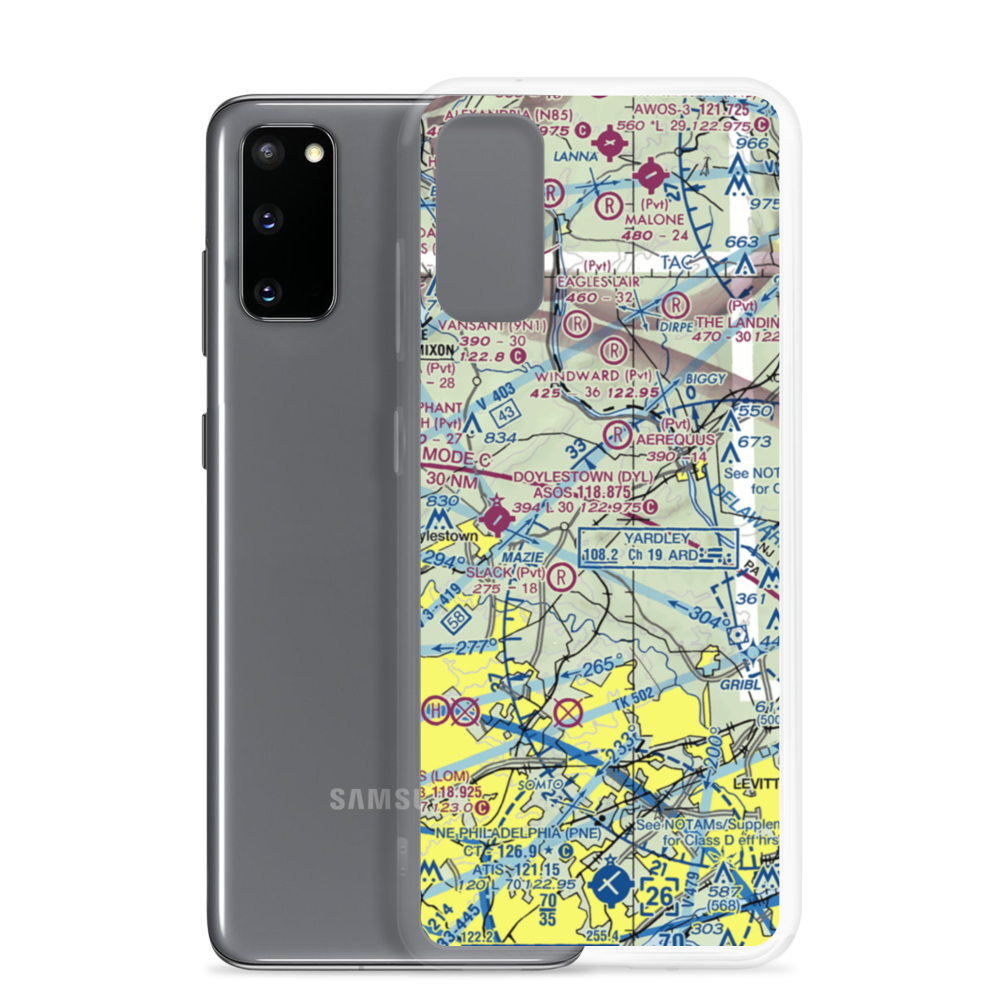 Buckingham Airport (PS68) VFR Sectional Samsung Case Samsung Galaxy S20 model shown