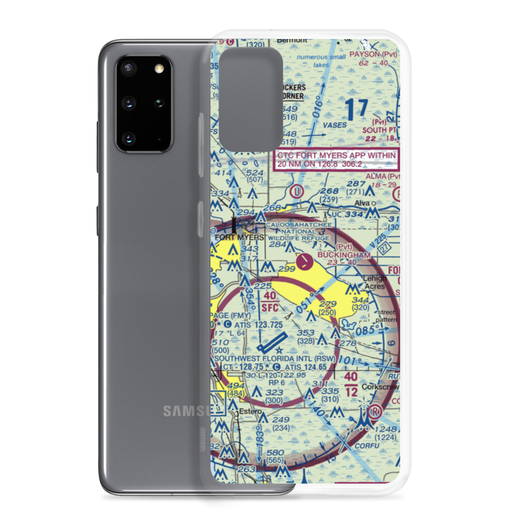 Buckingham Field (FL59) VFR Sectional Samsung Case Samsung Galaxy S20 Plus model shown