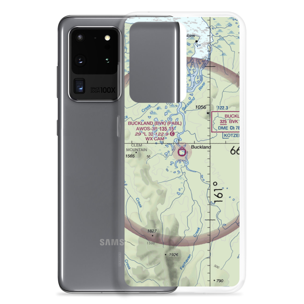 Buckland Airport (BVK) VFR Sectional Samsung Case Samsung Galaxy S20 Ultra model shown