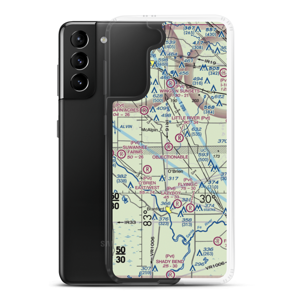 Buckner Airport (8FD1) VFR Sectional Samsung Case Samsung Galaxy S21 Plus model shown