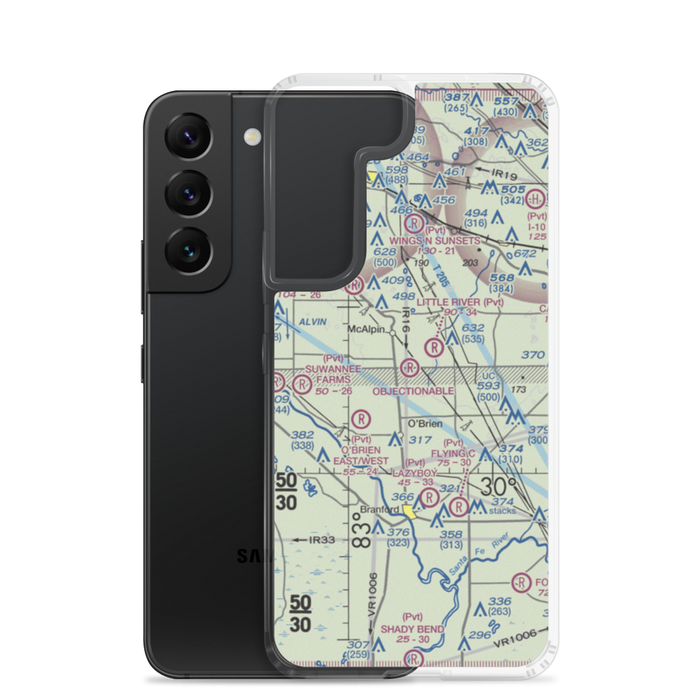 Buckner Airport (8FD1) VFR Sectional Samsung Case Samsung Galaxy S22 model shown