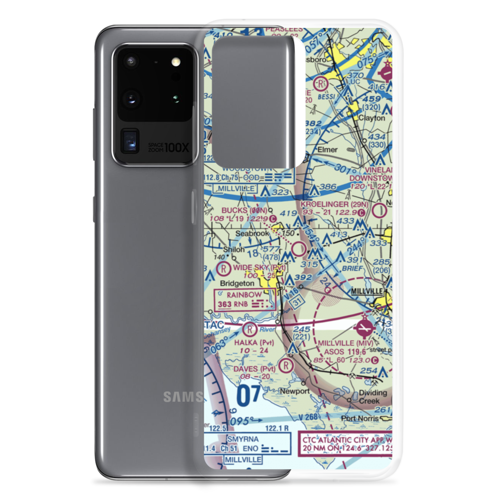 Bucks Airport (00N) VFR Sectional Samsung Case Samsung Galaxy S20 Ultra model shown