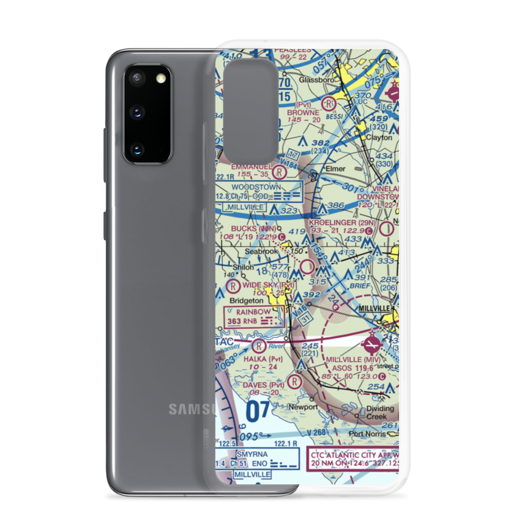 Bucks Airport (00N) VFR Sectional Samsung Case Samsung Galaxy S20 model shown