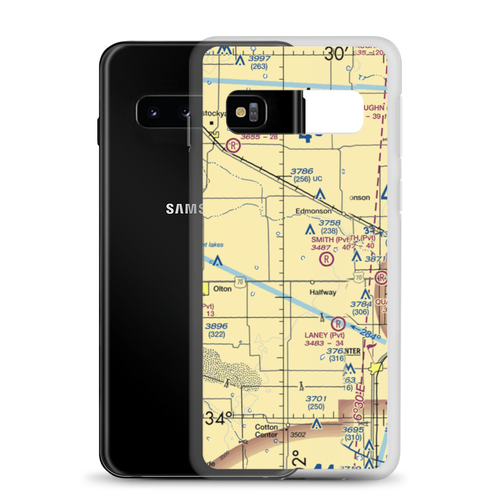 Buddy Harmel Airport (0TA1) VFR Sectional Samsung Case Samsung Galaxy S10 model shown