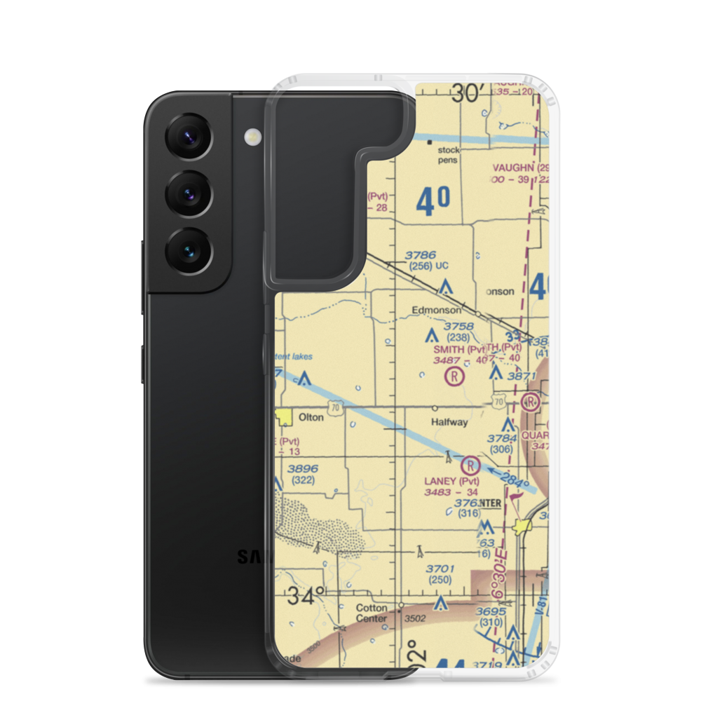 Buddy Harmel Airport (0TA1) VFR Sectional Samsung Case Samsung Galaxy S22 model shown