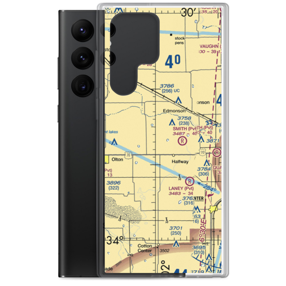 Buddy Harmel Airport (0TA1) VFR Sectional Samsung Case Samsung Galaxy S22 Ultra model shown