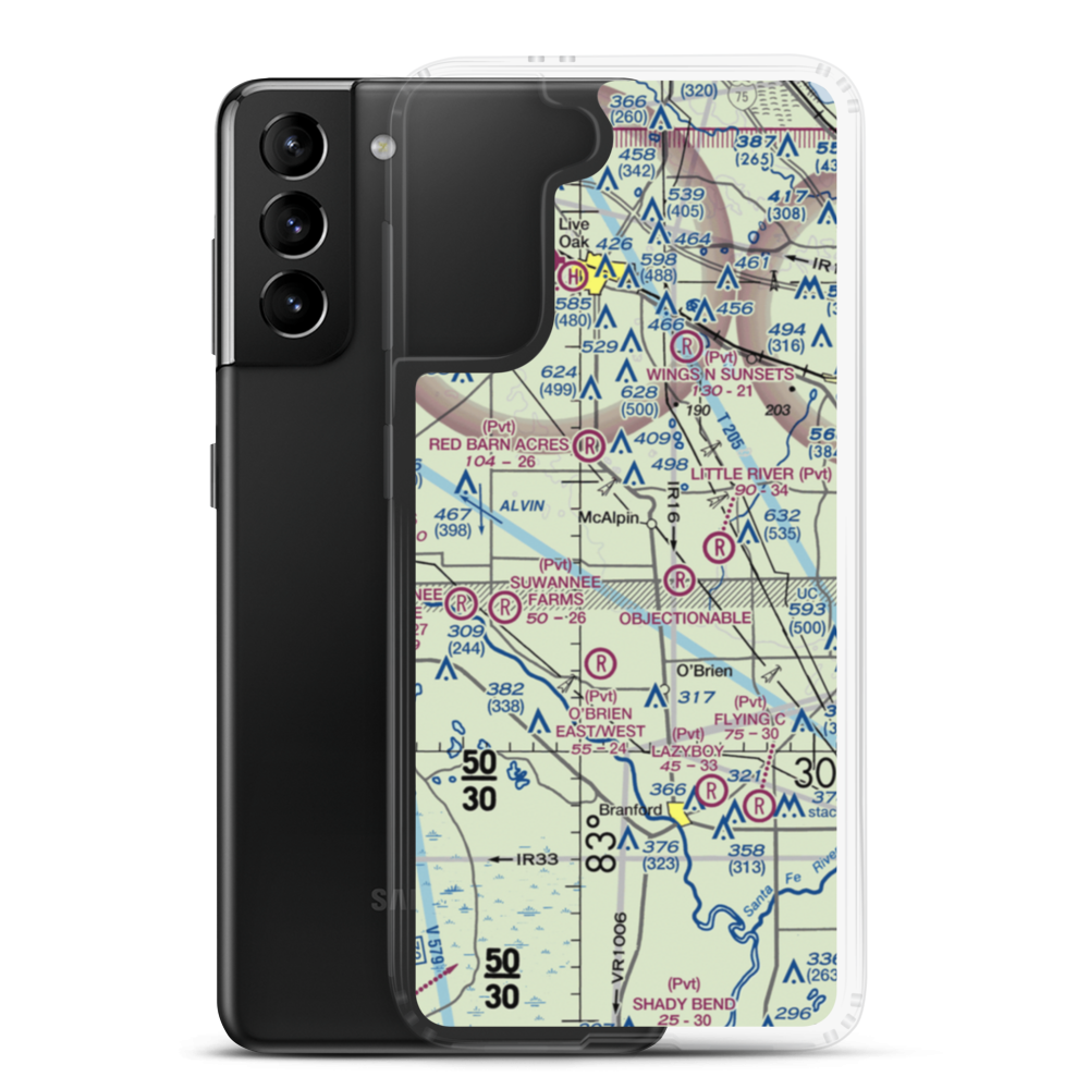 Buddys Ag Service Airport (9FD9) VFR Sectional Samsung Case Samsung Galaxy S21 Plus model shown