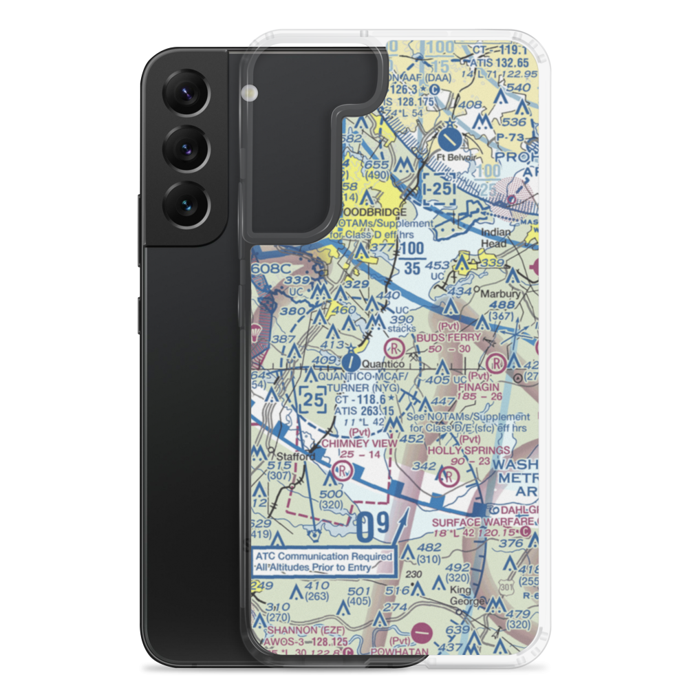 Buds Ferry Airport (MD39) VFR Sectional Samsung Case Samsung Galaxy S22 Plus model shown