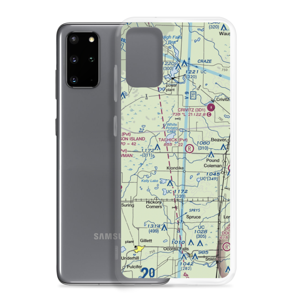 Buds Landing Airport (10WI) VFR Sectional Samsung Case Samsung Galaxy S20 Plus model shown