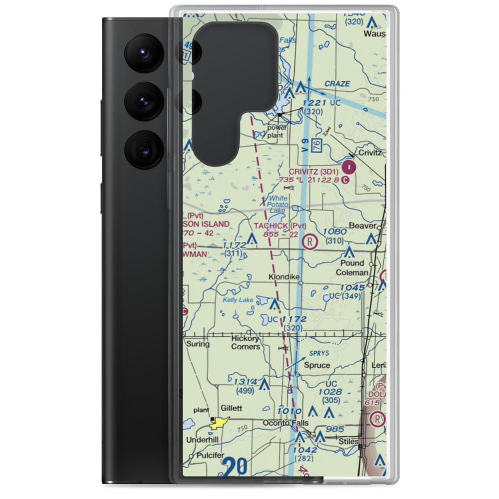 Buds Landing Airport (10WI) VFR Sectional Samsung Case Samsung Galaxy S22 Ultra model shown