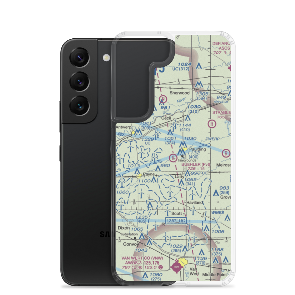 Buehler Airport (54OH) VFR Sectional Samsung Case Samsung Galaxy S22 model shown