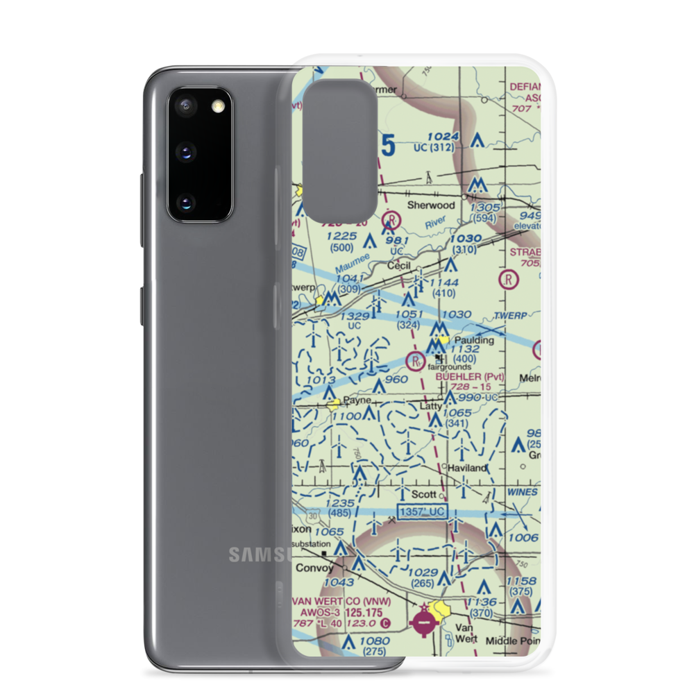 Buehler Airport (54OH) VFR Sectional Samsung Case Samsung Galaxy S20 model shown