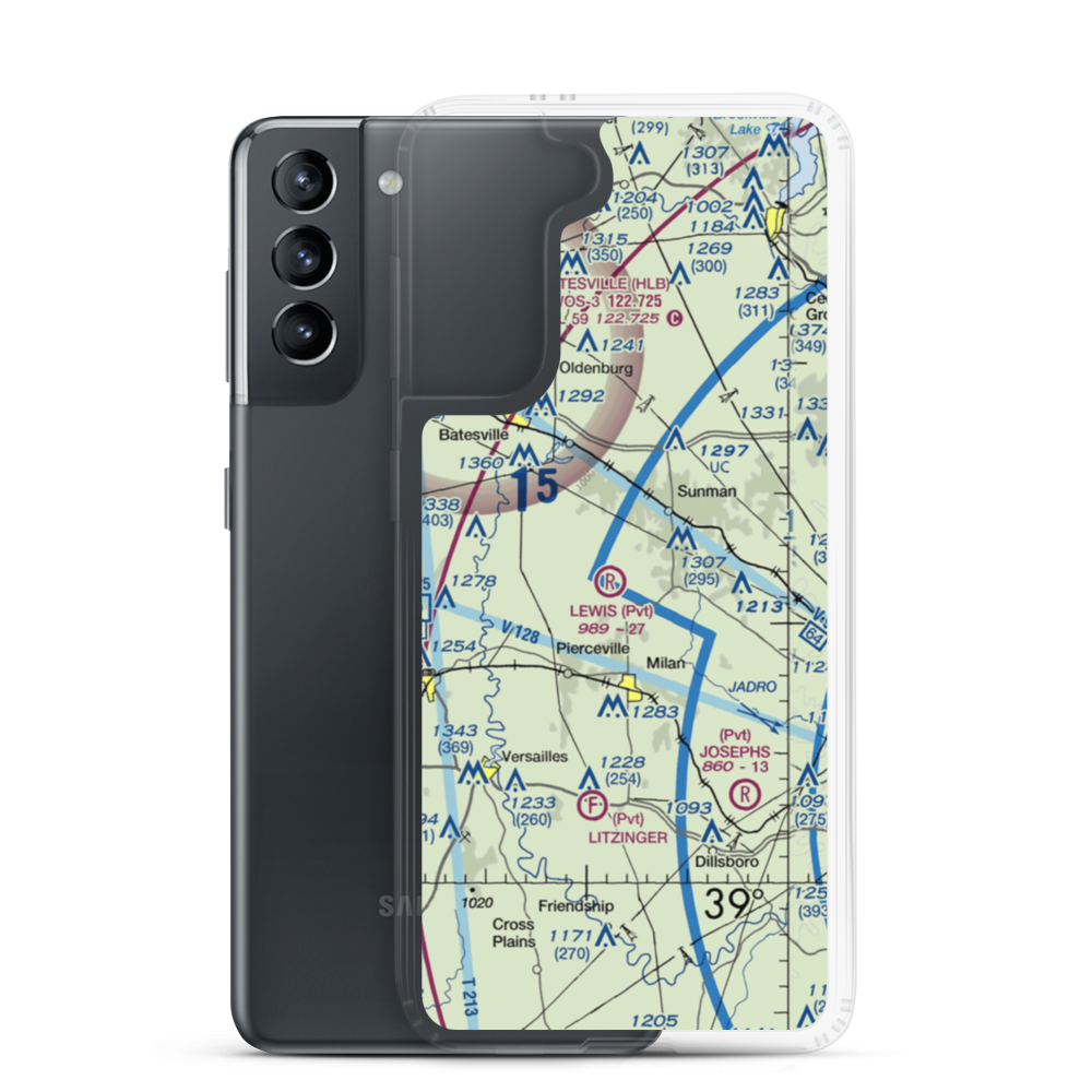 Buell Airport (II03) VFR Sectional Samsung Case Samsung Galaxy S21 model shown