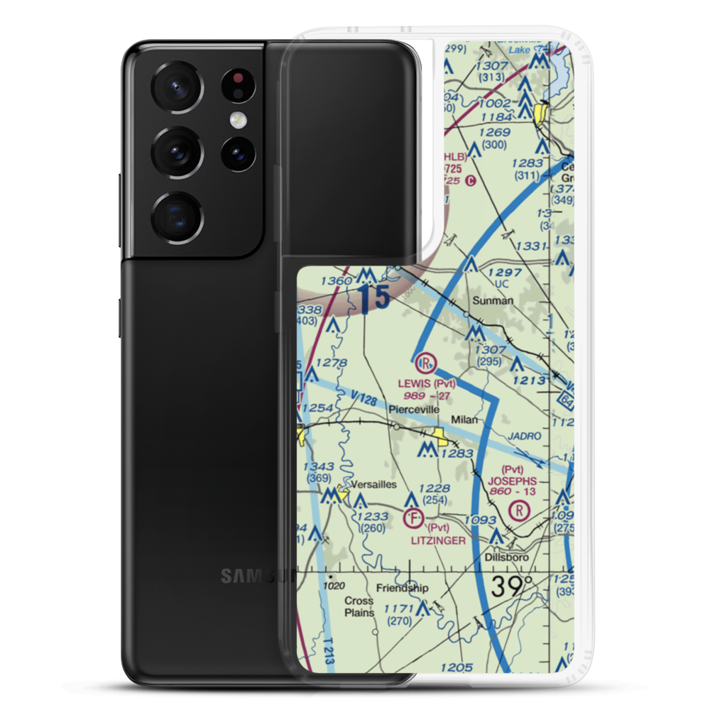 Buell Airport (II03) VFR Sectional Samsung Case Samsung Galaxy S21 Ultra model shown