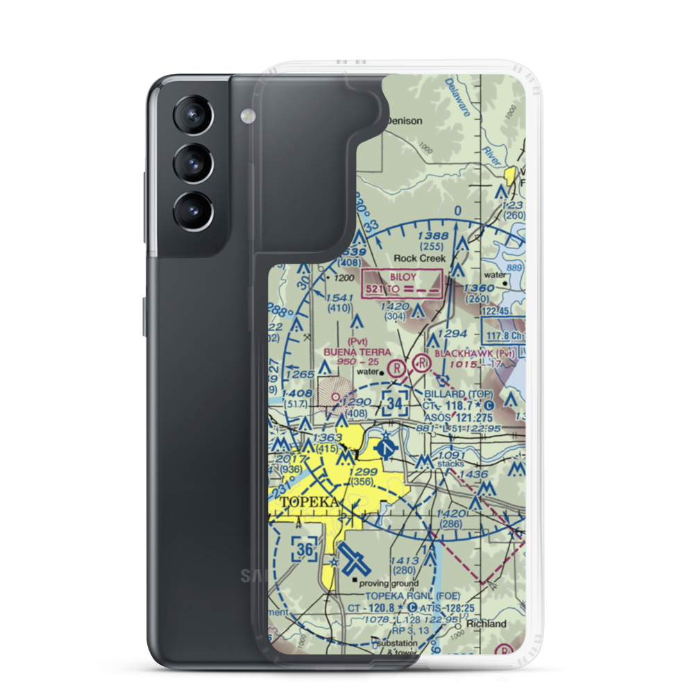 Buena Terra Airport (33KS) VFR Sectional Samsung Case Samsung Galaxy S21 model shown