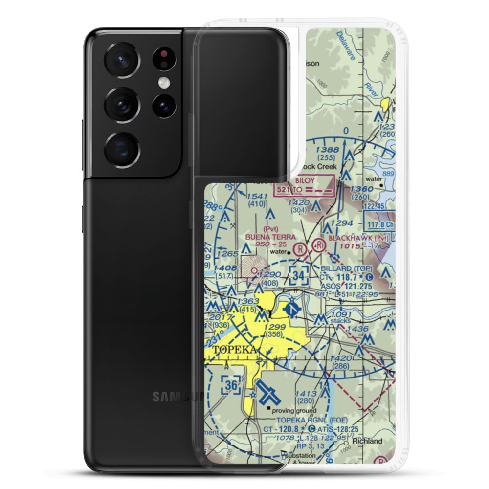Buena Terra Airport (33KS) VFR Sectional Samsung Case Samsung Galaxy S21 Ultra model shown