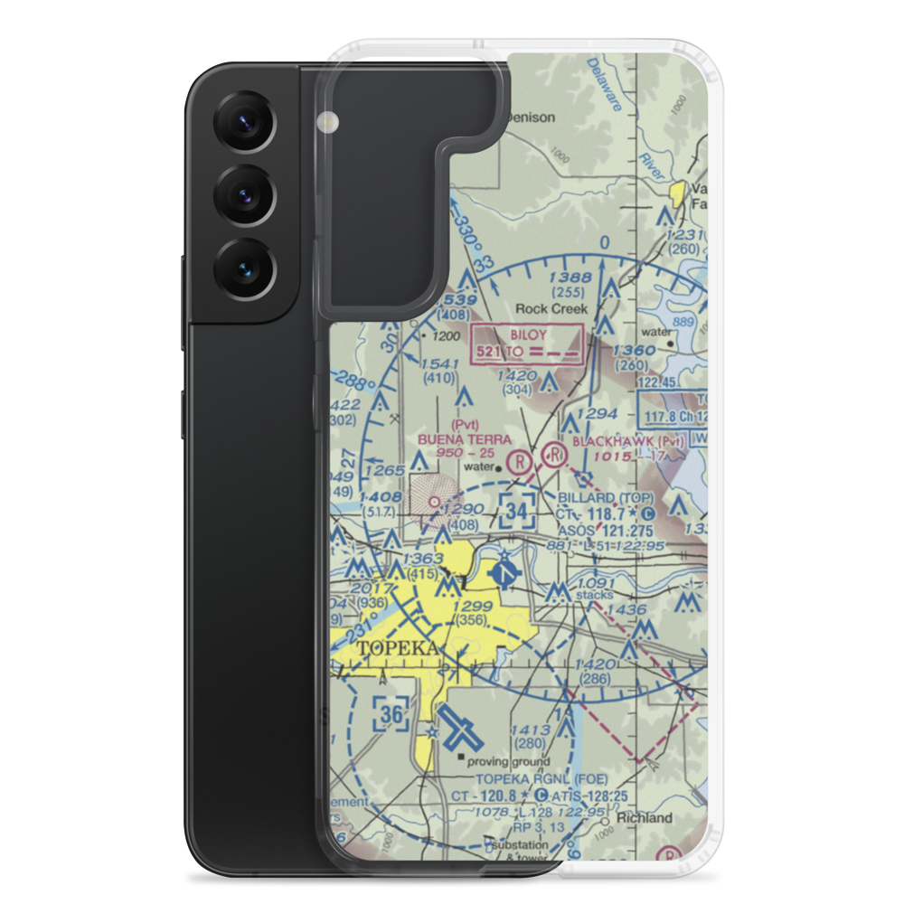 Buena Terra Airport (33KS) VFR Sectional Samsung Case Samsung Galaxy S22 Plus model shown