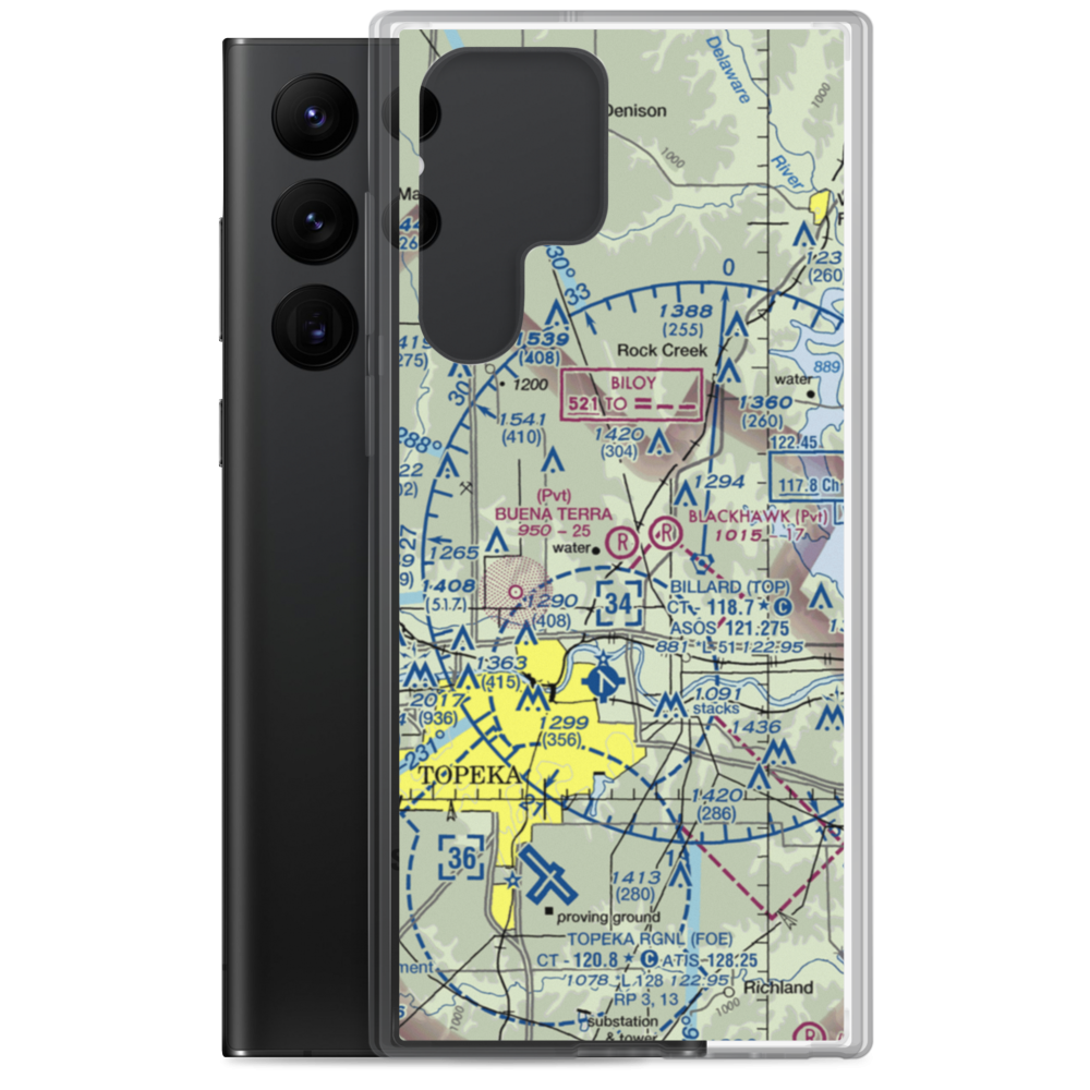 Buena Terra Airport (33KS) VFR Sectional Samsung Case Samsung Galaxy S22 Ultra model shown