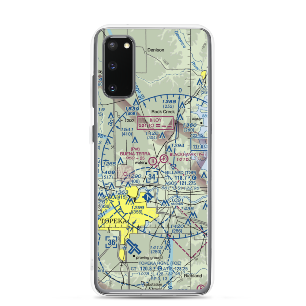 Buena Terra Airport (33KS) VFR Sectional Samsung Case Samsung Galaxy S20 model shown