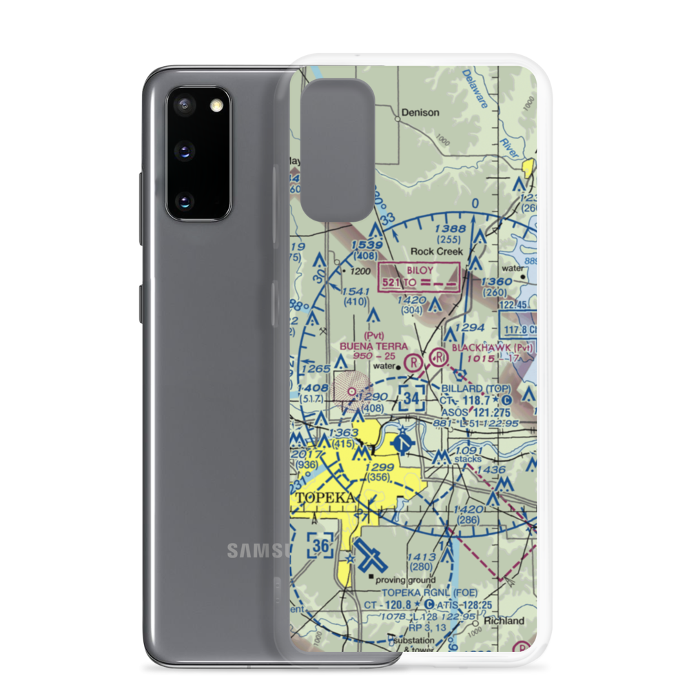 Buena Terra Airport (33KS) VFR Sectional Samsung Case Samsung Galaxy S20 model shown
