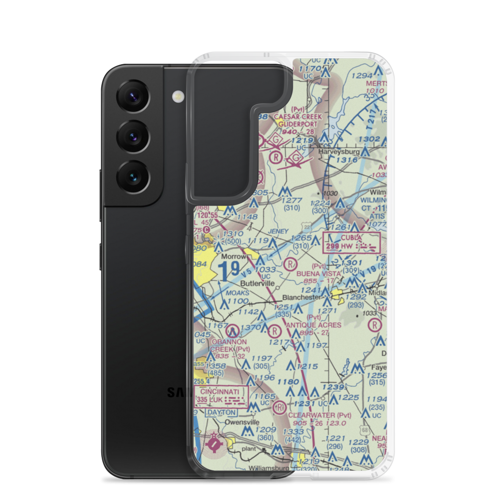 Buena Vista Farm Airport (OA12) VFR Sectional Samsung Case Samsung Galaxy S22 model shown