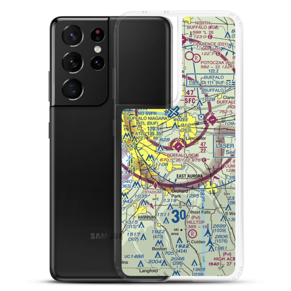Buffalo Airfield (9G0) VFR Sectional Samsung Case Samsung Galaxy S21 Ultra model shown