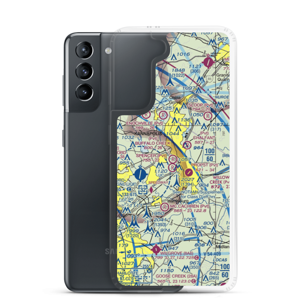 Buffalo Creek Airport (4NC8) VFR Sectional Samsung Case Samsung Galaxy S21 model shown